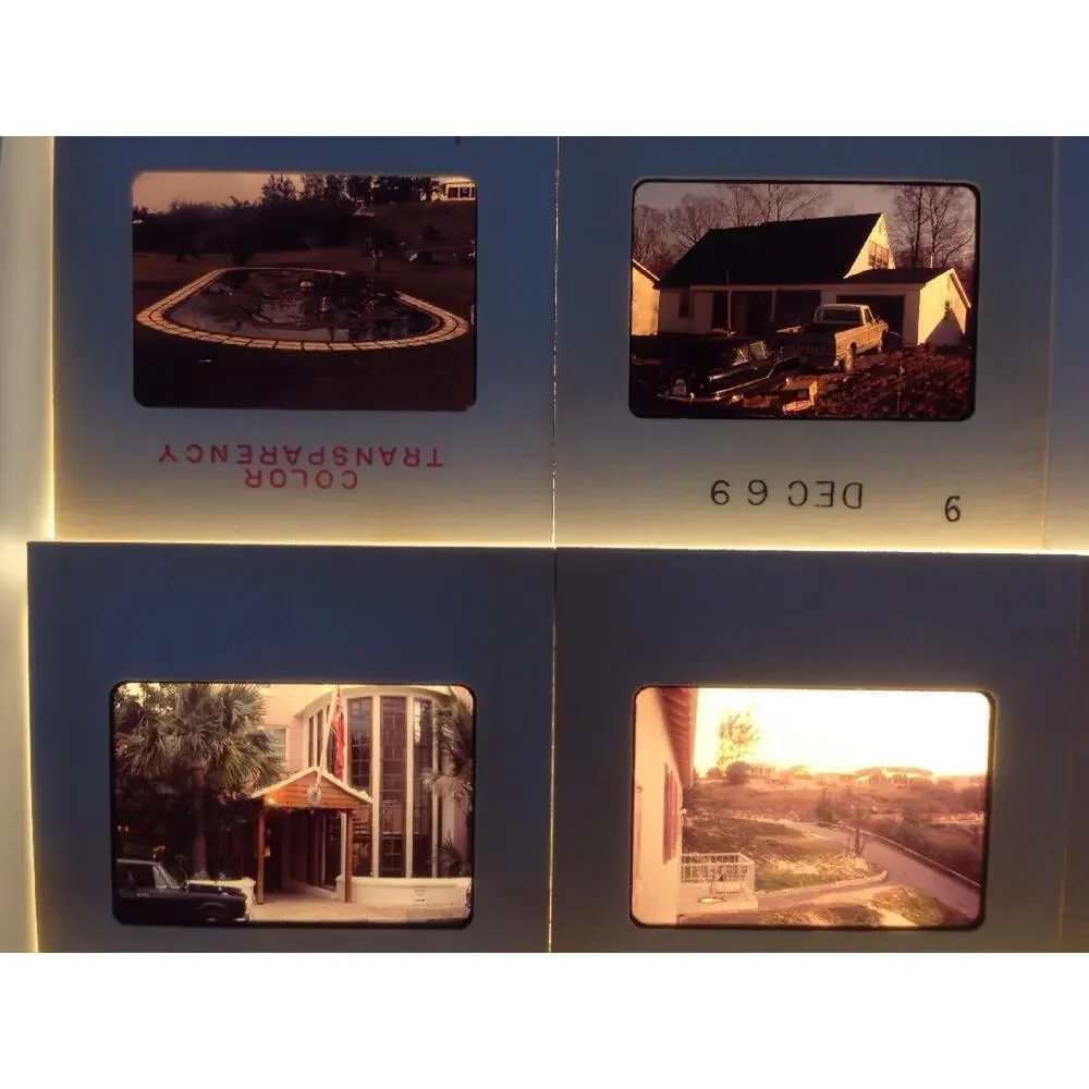 Lot 58 Vintage 60s Housing Development Architecture Buildings Photo Color Slides